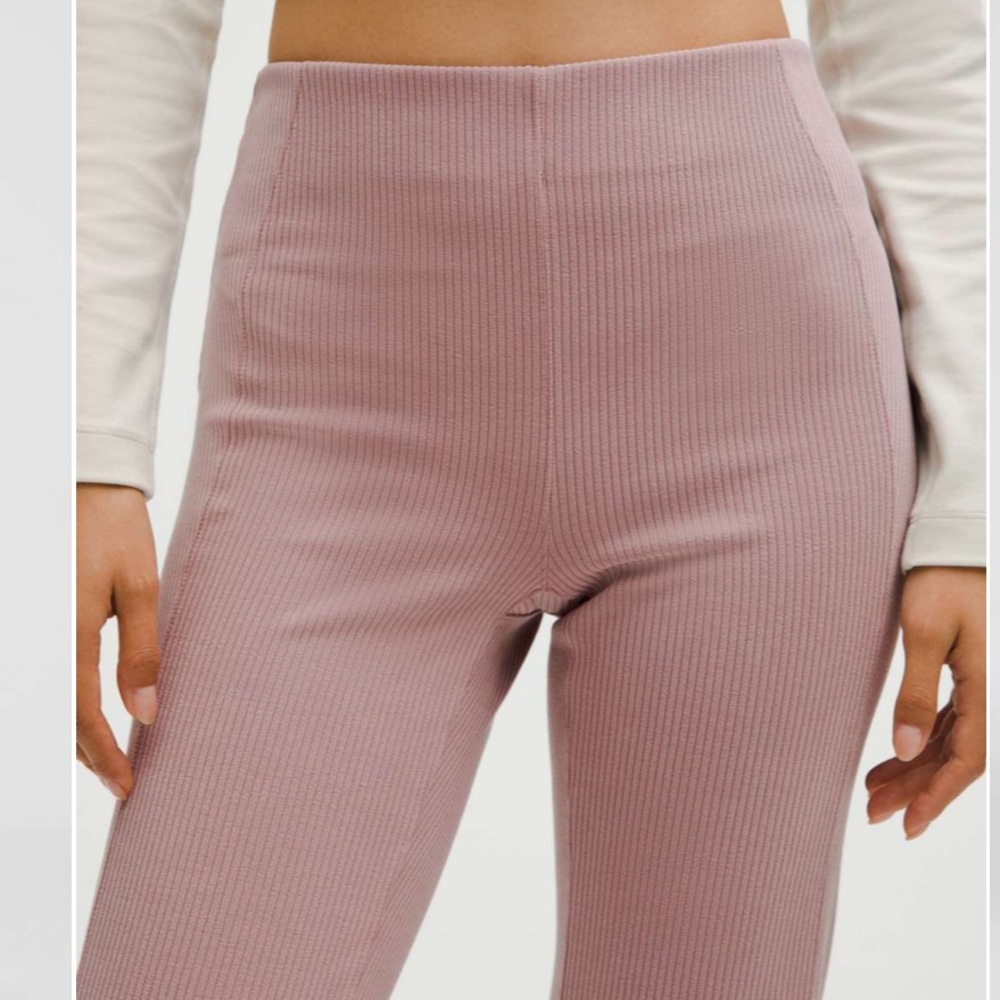 lululemon athletica Pink Ribbed Leggings